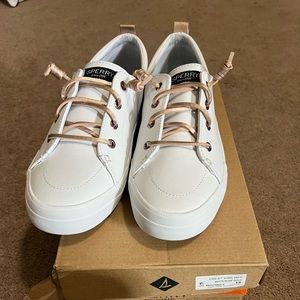 Sperry white leather sneaker